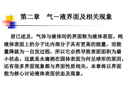 第二章.气液界面及相关现象