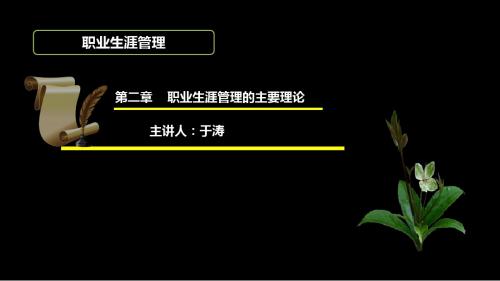 职业生涯管理的主要理论课件(PPT 84页)