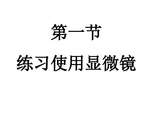 京改版七上生物  2.2 中学生物实验的常用工具 课件