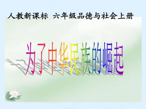 《为了中华民族的崛起》课件
