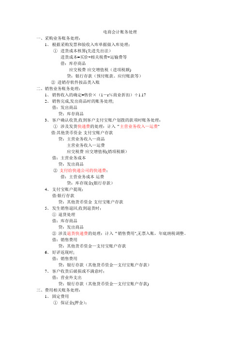 电商会计账务处理-范本模板
