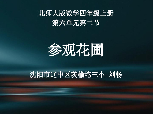 小学数学北师大版四年级上册《参观花圃》课件公开课(13)