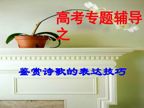 鉴赏诗歌的表达技巧 (课件59张)