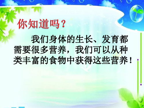 四年级下册科学_食物中的营养教科版(21张)精品课件
