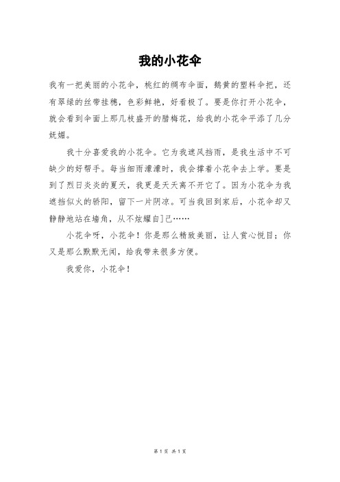 我的小花伞_二年级作文