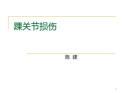 踝关节损伤-骨科PPT课件