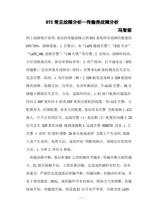 冯智能-BTS常见故障分析