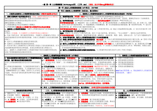 企业人力资源管理师-一级-葵花宝典--第一章-人力资源规划