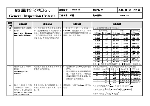 IQC质量检验规范-PCB解读