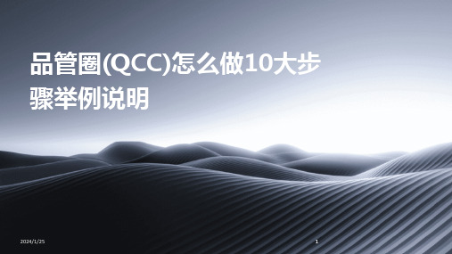 2024版品管圈(QCC)怎么做10大步骤举例说明