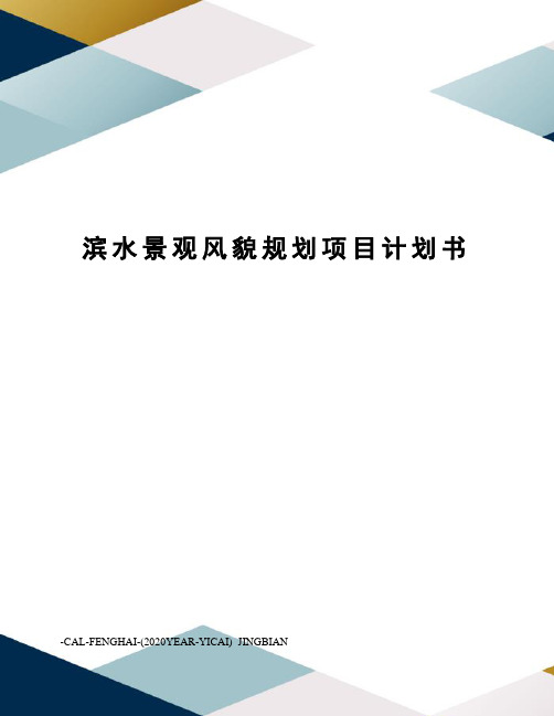 滨水景观风貌规划项目计划书