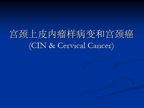 CIN和宫颈癌解读