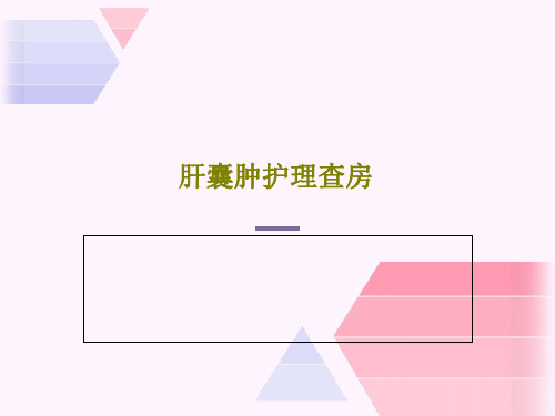 肝囊肿护理查房共24页文档