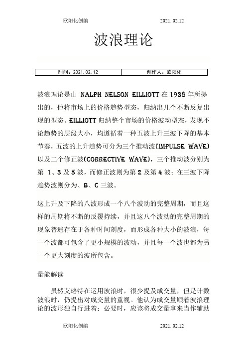 波浪理论口诀之欧阳化创编