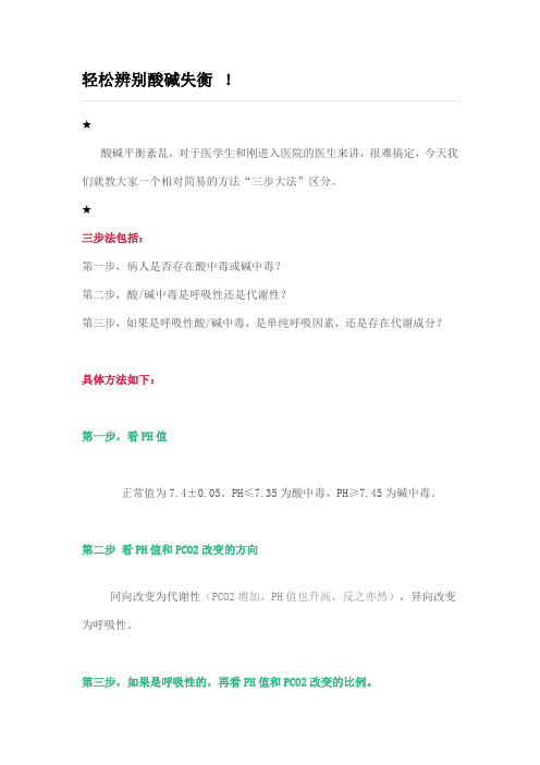 辨别酸碱失衡
