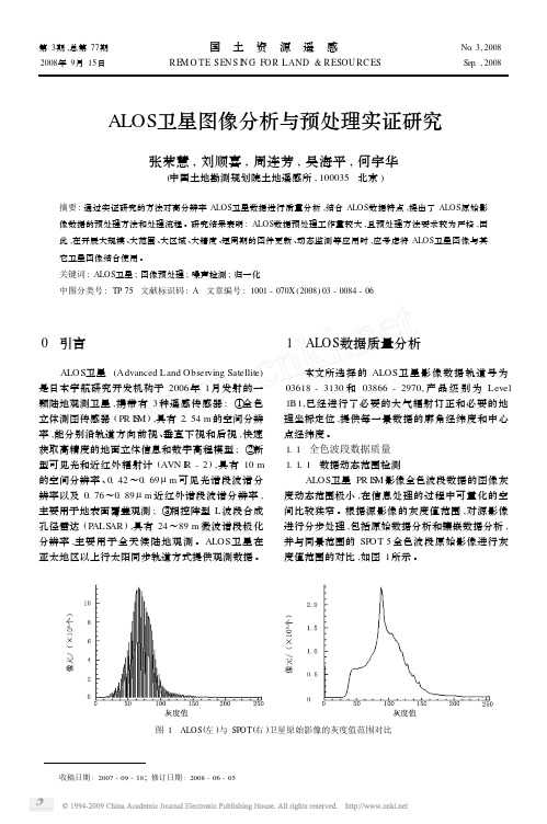 ALOS卫星图像分析与预处理实证研究