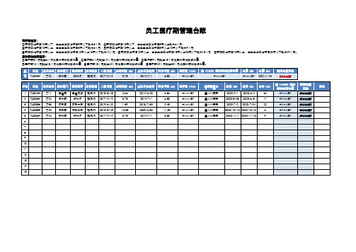 员工医疗期管理台账