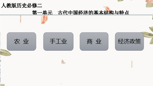 人教版高中历史必修二 第1课 发达的古代农业(共32张PPT)