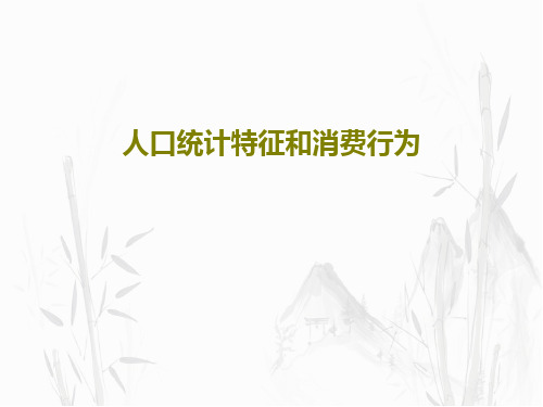 人口统计特征和消费行为PPT文档共38页