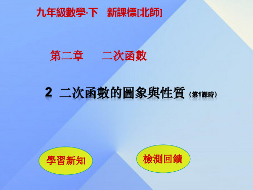 北师大版九年级数学课件-二次函数的图象与性质