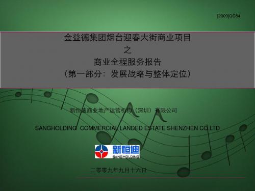 烟台新天地项目整体定位与发展战略报告新