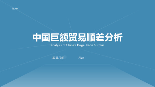 2023年我国巨额贸易顺差形成的原因及走势模板