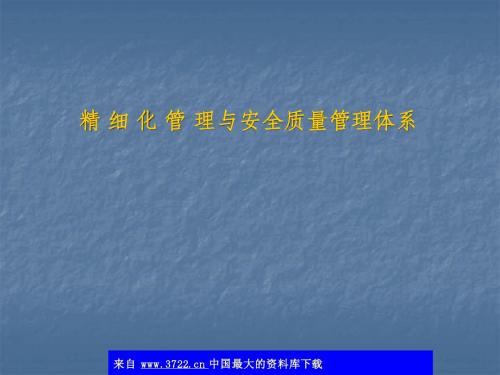 精_细_化_管_理与安全质量管理体系