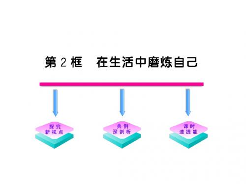 思想品德：4102《在生活中磨练自己》课件(人民版七年