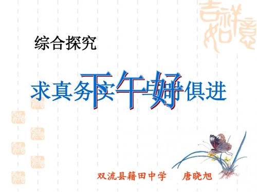 《综合探究：求真务实  与时俱进》