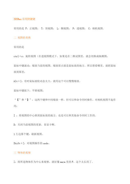 max常用快捷键