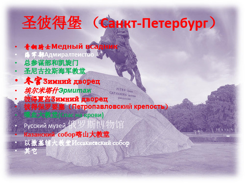 圣彼得堡主题俄语作业