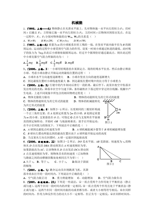 1(1995上海5)物体静止在光滑水平面上