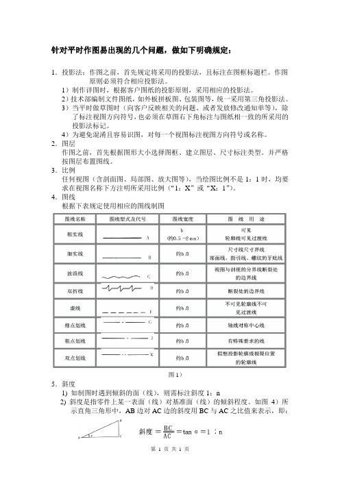 CAD  作图问题规定