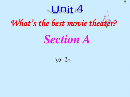 2013八年级英语Unit4What’s_the_best_movie_theater_课件1a_1c