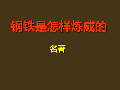 (人教版)八年级上语文名著导读《钢铁是怎样炼成的》ppt课件.