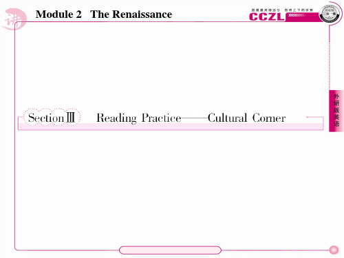 高二英语选修8(外研版)课件：2-3Reading Practice——Cultural Corner