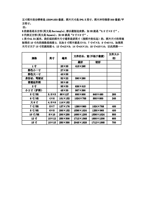 5寸照片