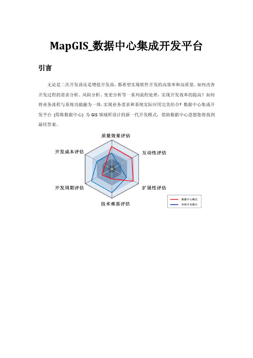 MapGIS K9 数据中心集成开发平台