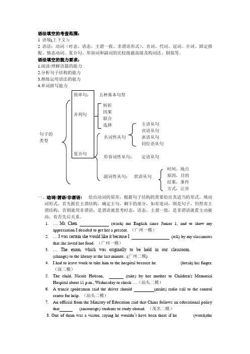 广东语法填空技巧考点完整版