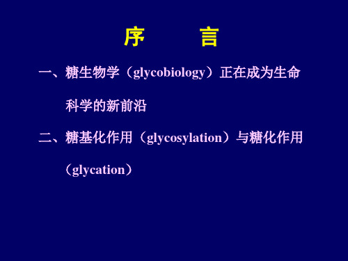 糖生物学基础理论