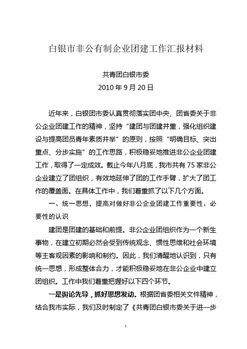 团市委非公团建总结
