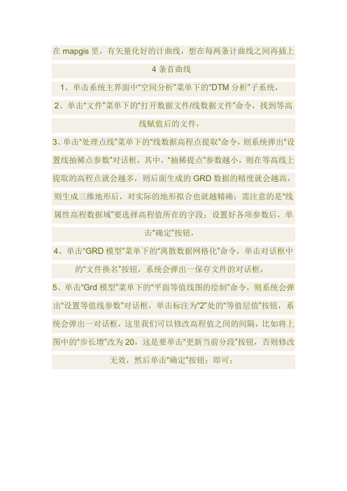 内插等高线的方法