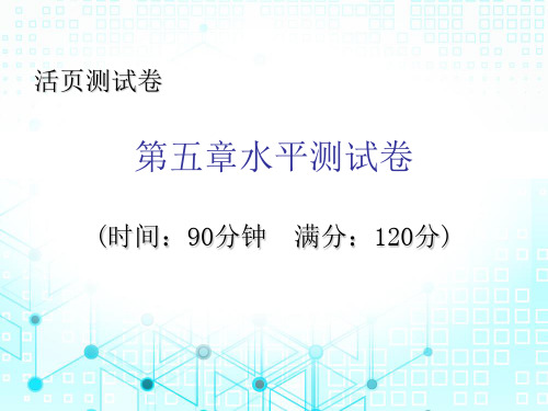 第五章水平测试卷-北师大版八年级数学上册课件(共28张PPT)