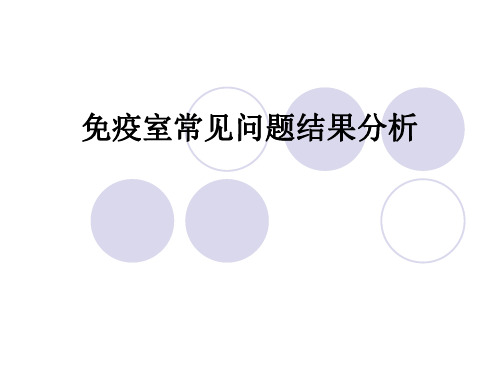 免疫室常见问题结果分析   案例分析