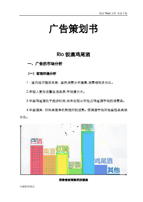 RIO鸡尾酒广告策划书