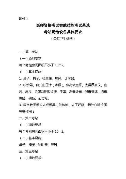 实践技能考试基地设备具体要求[1]