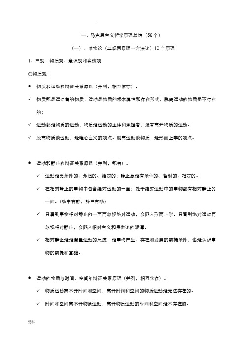 马原的基本原理以及方法论意义总结--必须掌握的