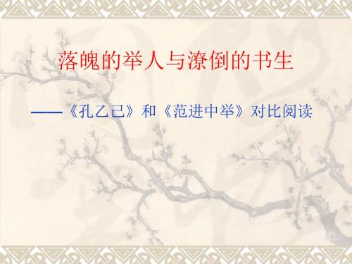 范进与孔乙己比较阅读