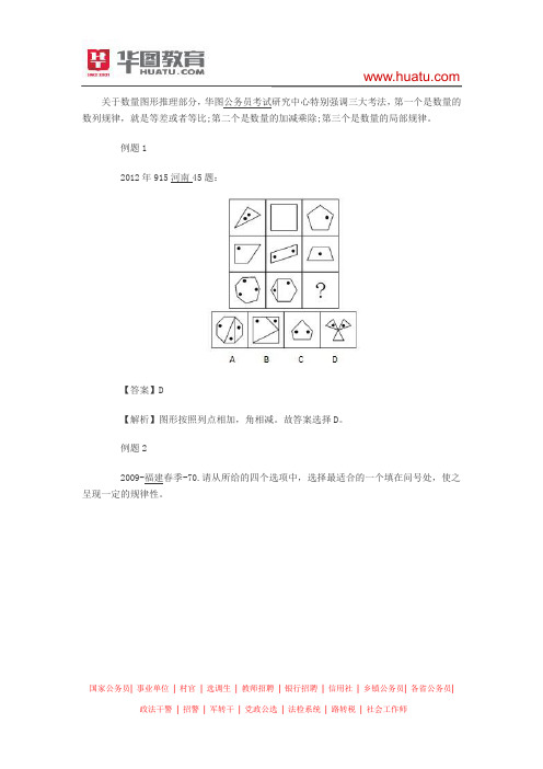 2015河南选调生考试行测辅导：数量图形技巧