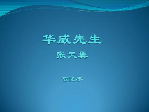 华威先生课件